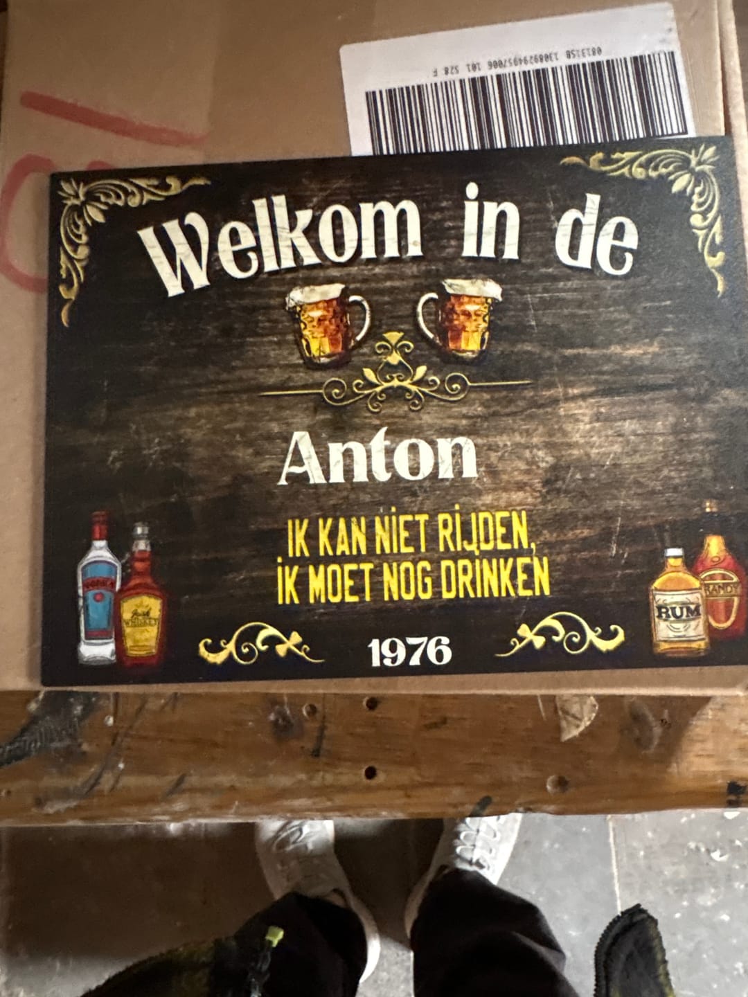 Customer photo review of Mijn bar - Indoor-Deurbord