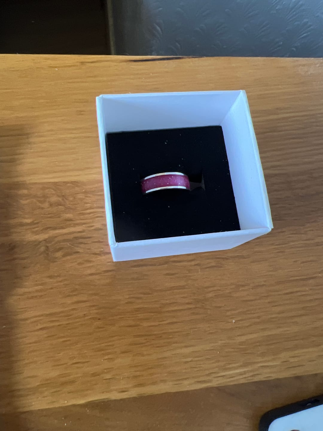 Customer photo review of Ladies Silent Bond Solid Silver Channel Ring