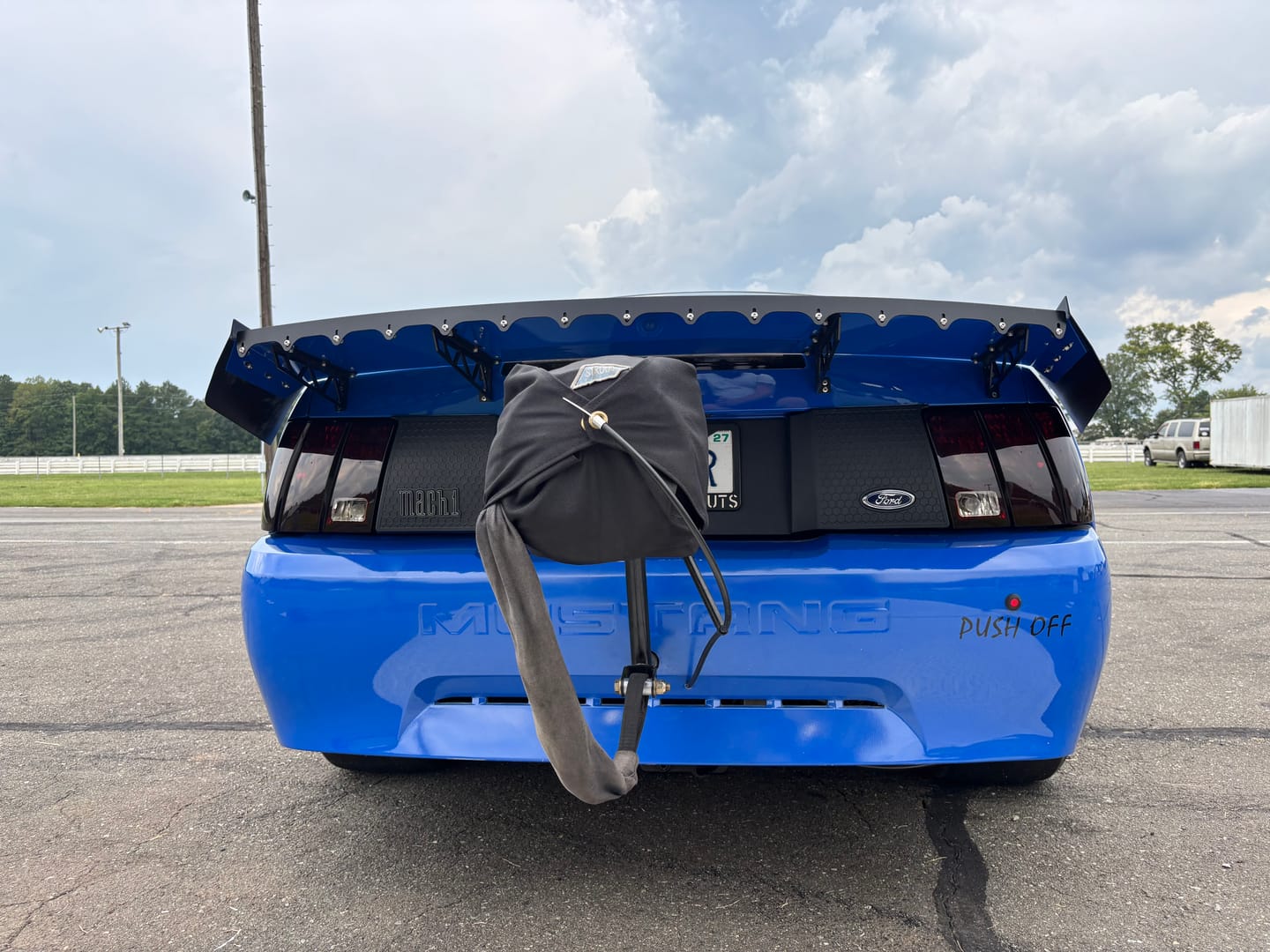 Customer photo review of 1999-04 New Edge Mustang Strutless 15" Aluminum Drag Wing w/ Adjustable Wicker 31-200