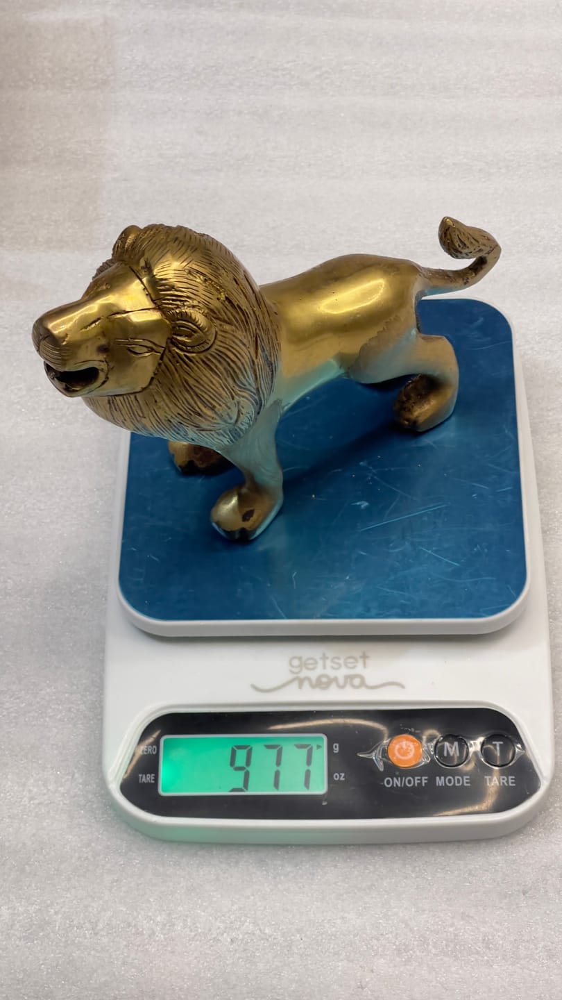Customer photo review of Handcrafted Solid Brass Lion Vastu Idol | Vastu Remedy for South Direction Protection & Courage Energy for Main Entrances | 16×6×14 cm | 985g