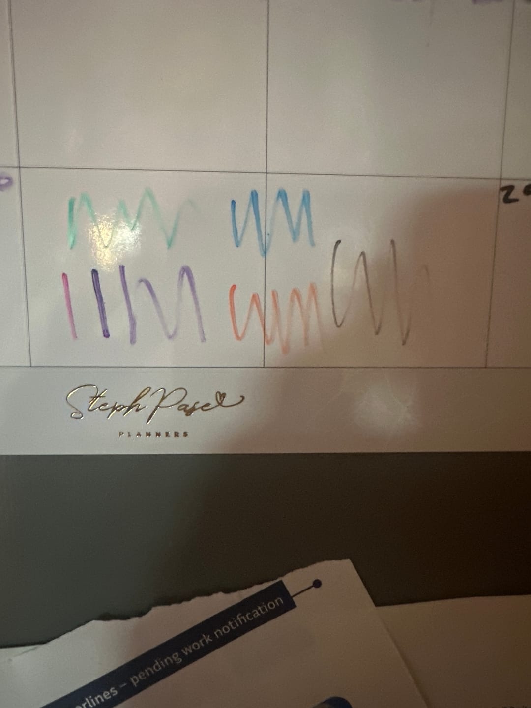 Customer photo review of Magnetic Whiteboard Markers - Pastel Planning 6-Pack