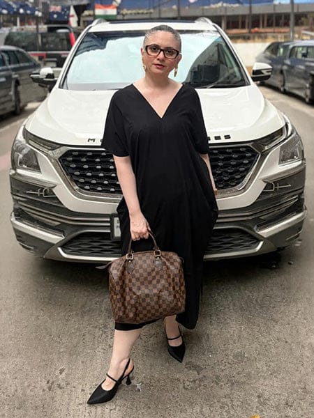 Customer photo review of Maya Black Kaftan Dress
