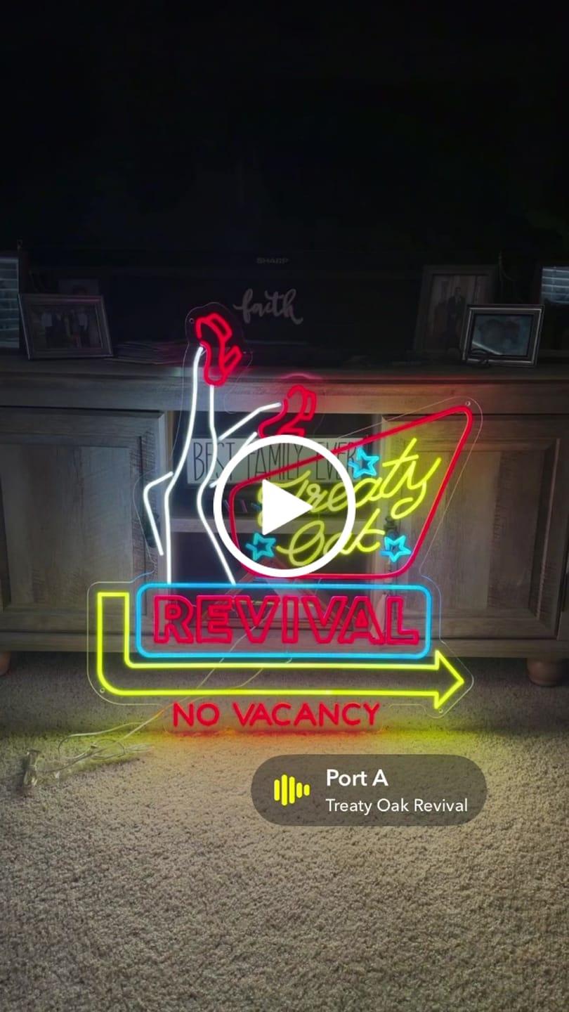Customer video review of Treaty Oak Revival - Premium Neon Artwork