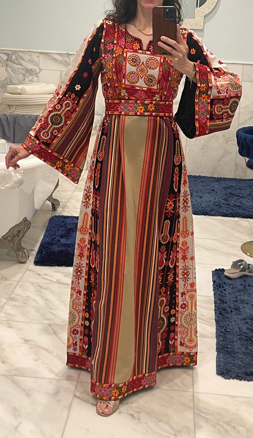 Customer photo review of The Majdalawi Traditional Palestinian Thobe Dress