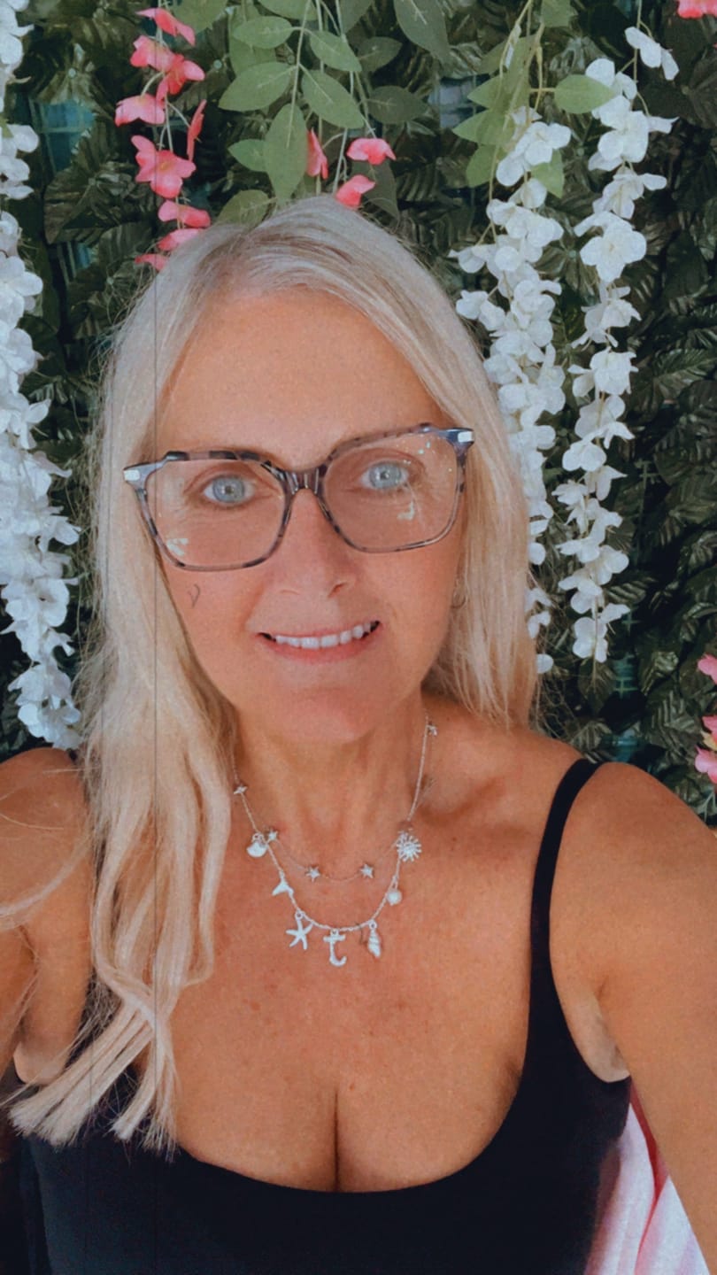 Customer photo review of Silver Ocean Letter Necklace