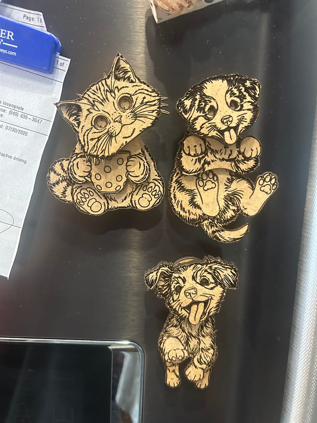 Customer photo review of 10 Cats Dogs Fridge Magnet Laser Cut SVG