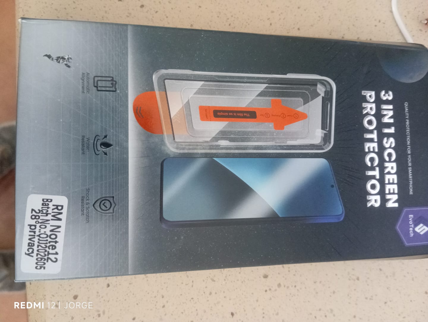 Customer photo review of Protector de pantalla 3 en 1 - iPhone