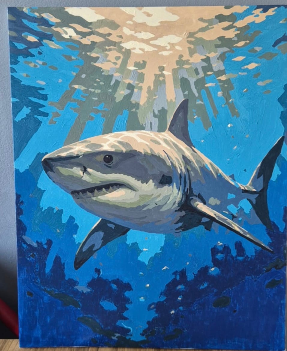 Customer photo review of Ocean Apex | Paint by Number