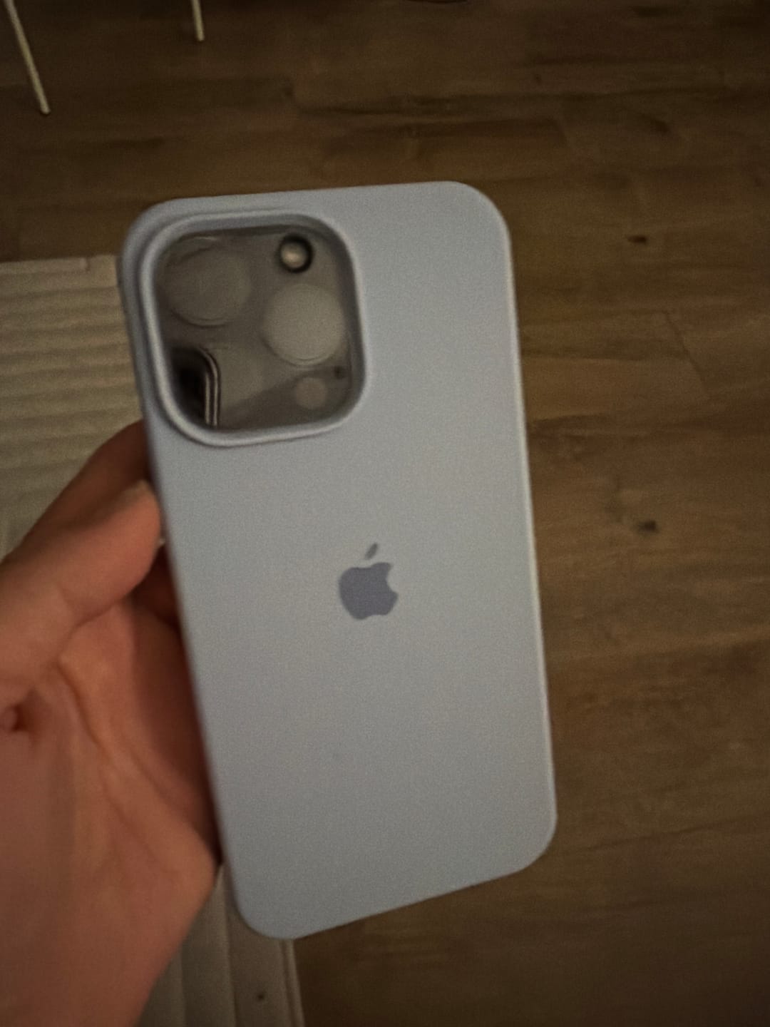 Customer photo review of Husa Silicon pentru iPhone 14 Pro Max, Baby Blue