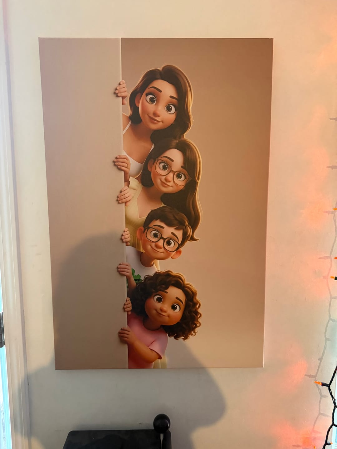 Customer photo review of Personalized Canvas - Animated Wall