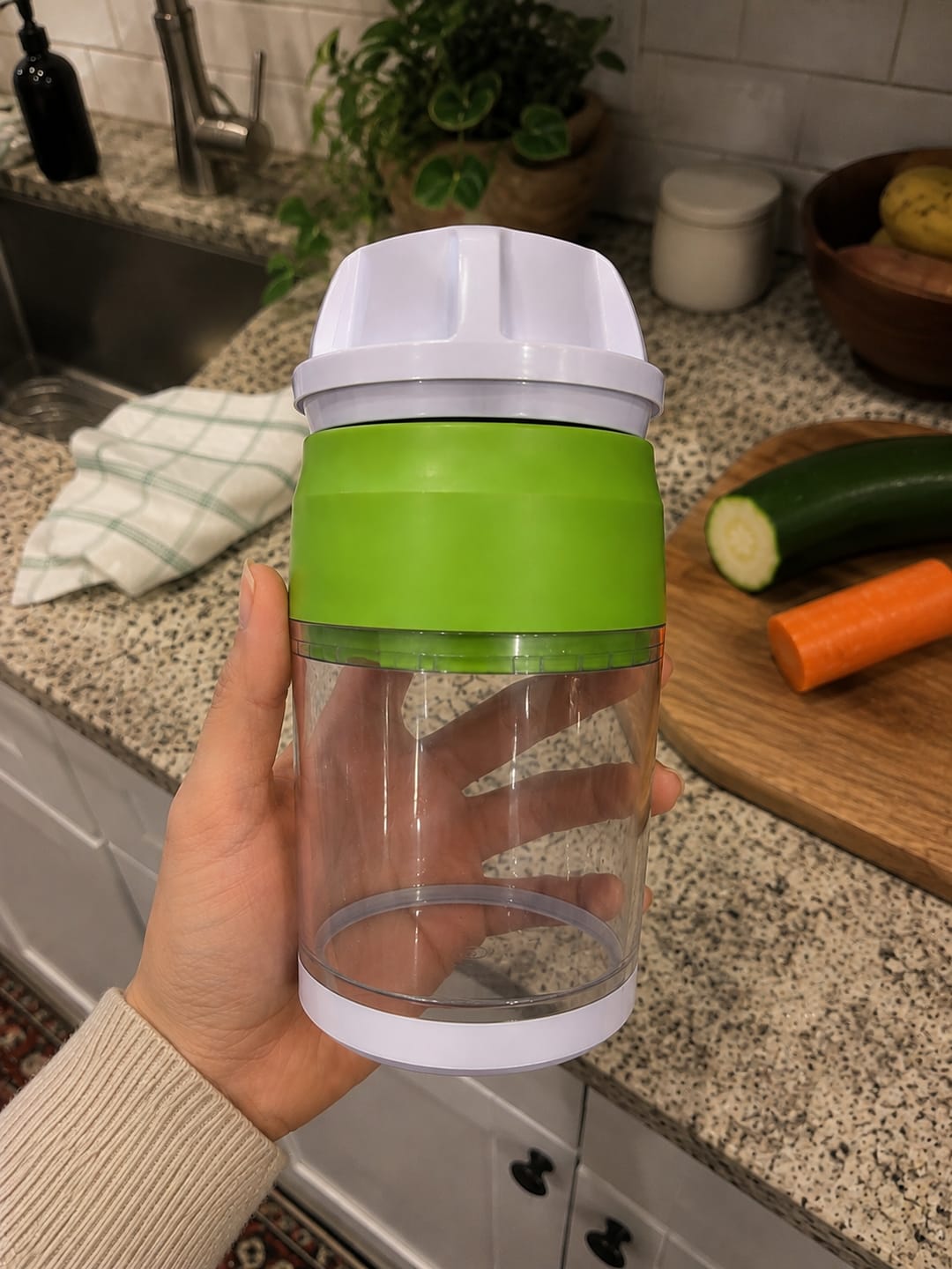 Customer photo review of VeggieTwist™ – Spiral Vegetable Cutter