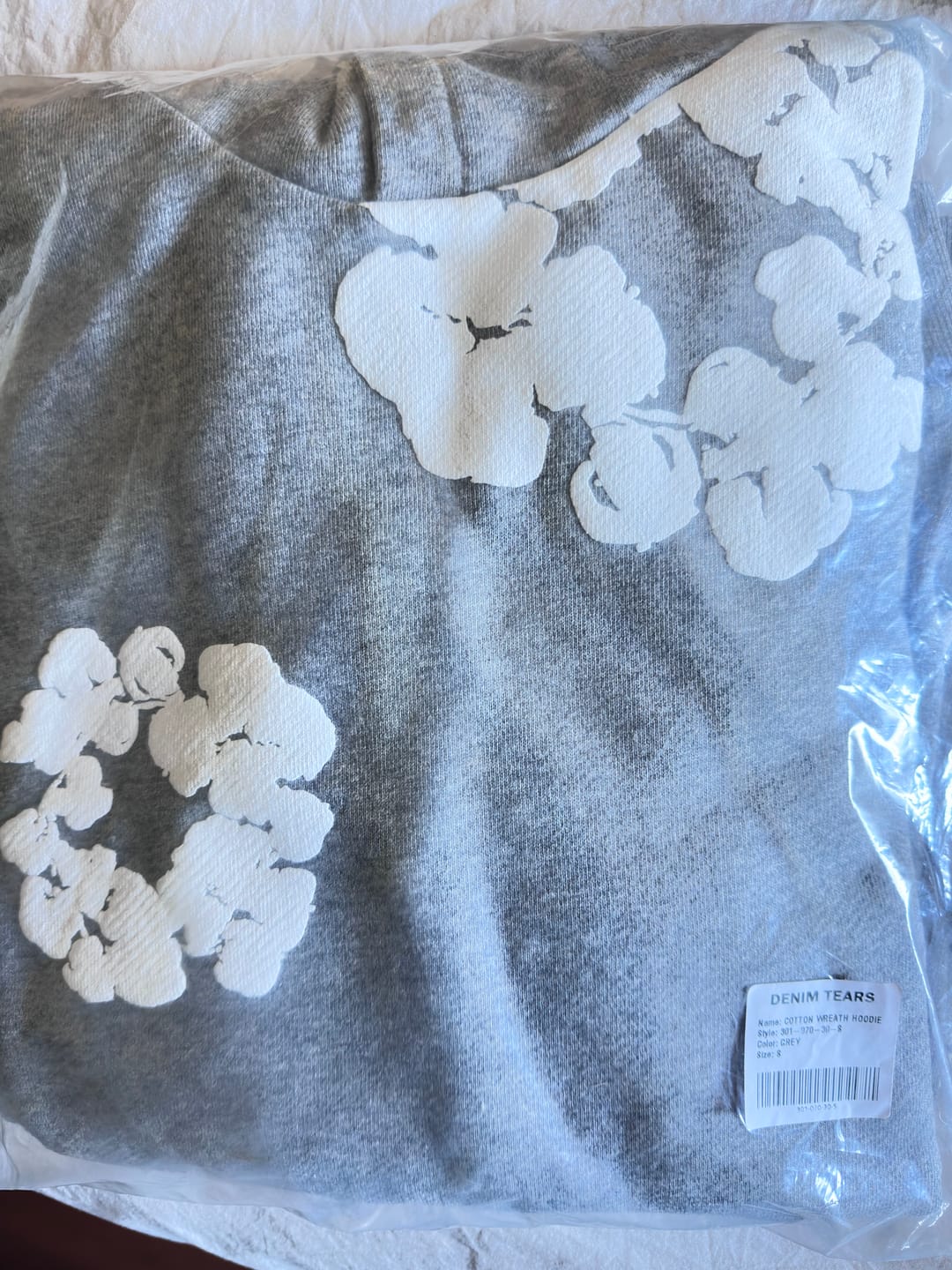 Customer photo review of Denim Tears Grey Cotton Wreath Sweatshirt