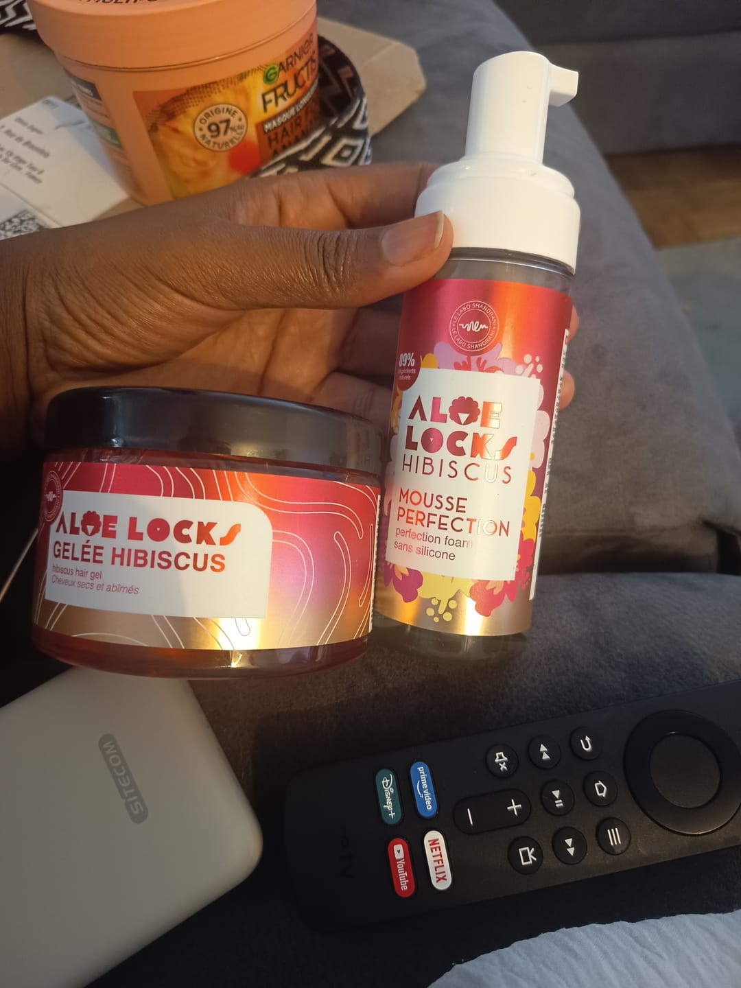 Customer photo review of Aloé Locks Hibiscus - PACK Essentiel