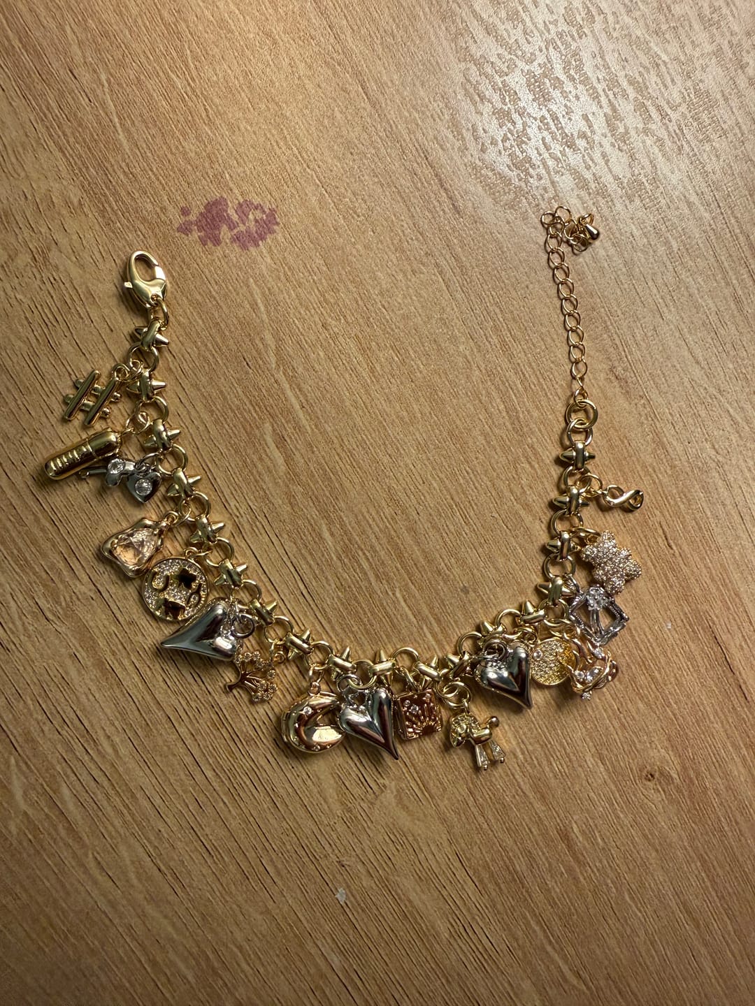Customer photo review of Spike Circle Bracelet Bundle - (Chain + 4 Charms) TT LIVE