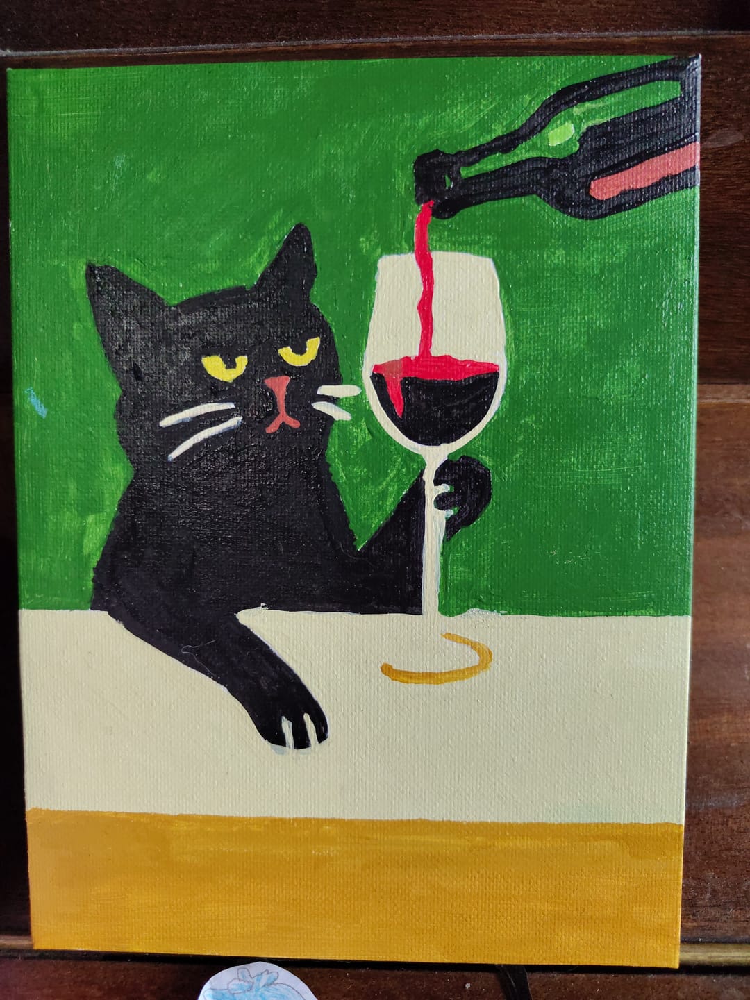 Customer photo review of 6 Mini Paintings - Crazy Cat Set