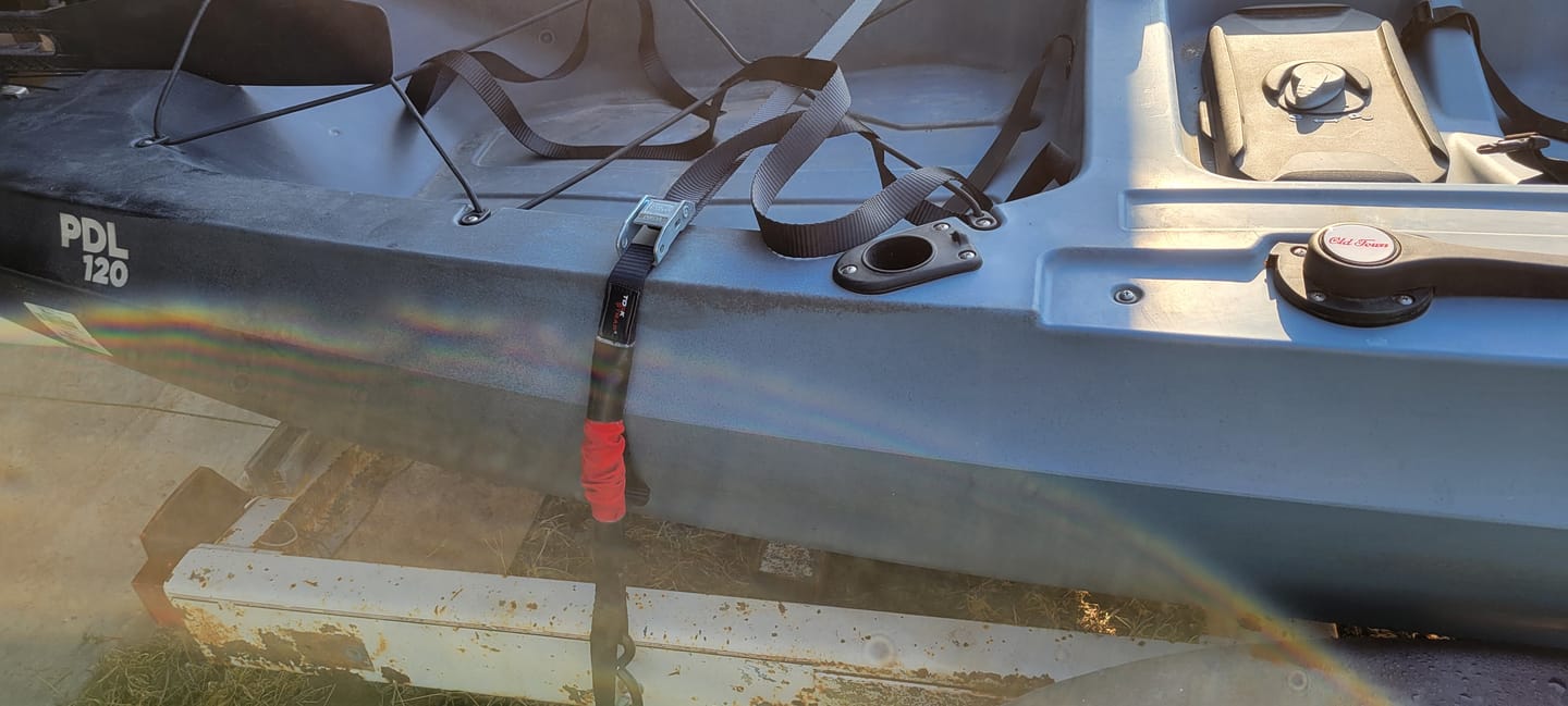 Customer photo review of TorkStrap M500 | 14'x1'' Spring Loaded Tie Down Straps - 1500lbs Max Load
