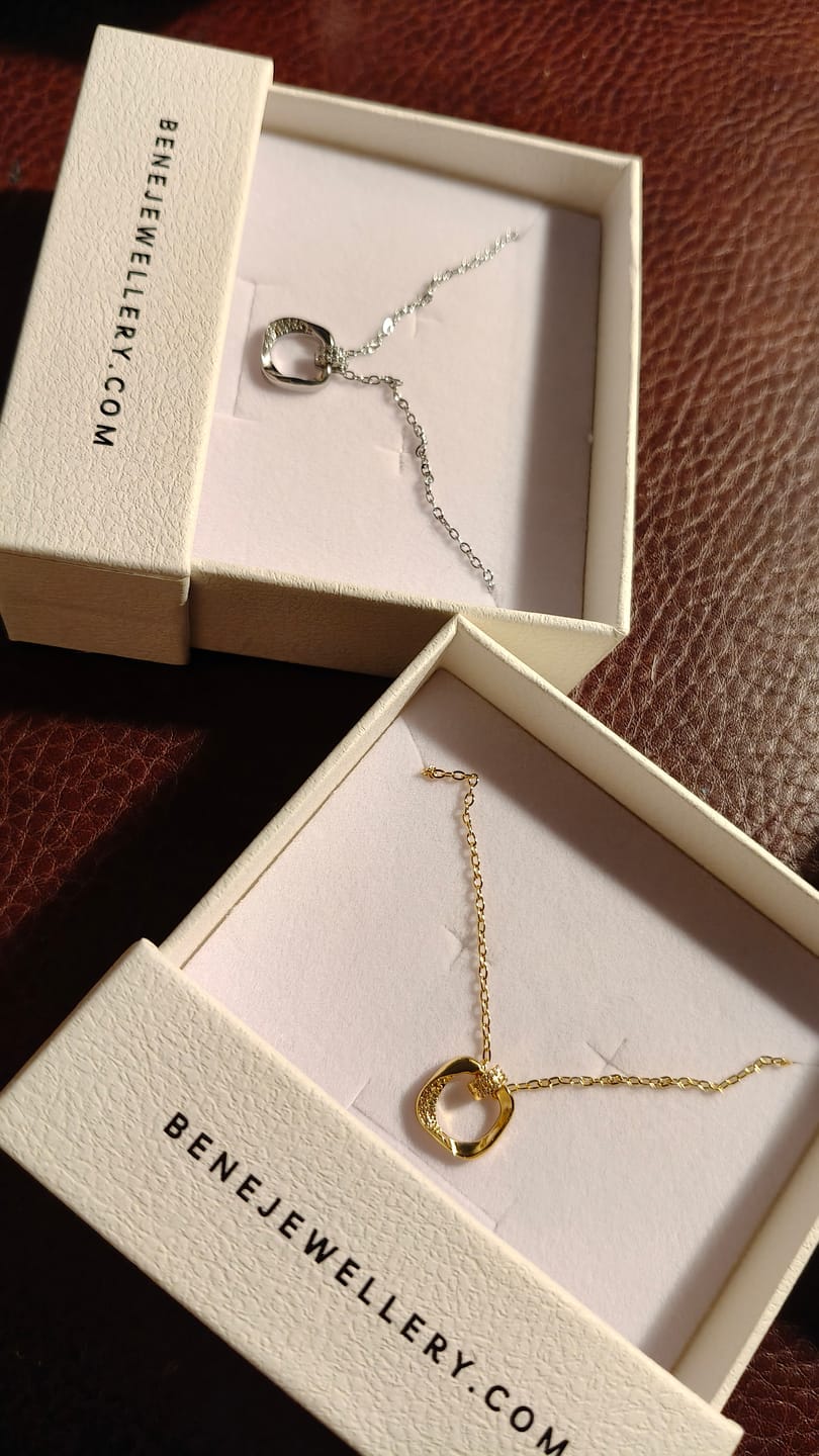 Customer photo review of Celine Loop Necklace