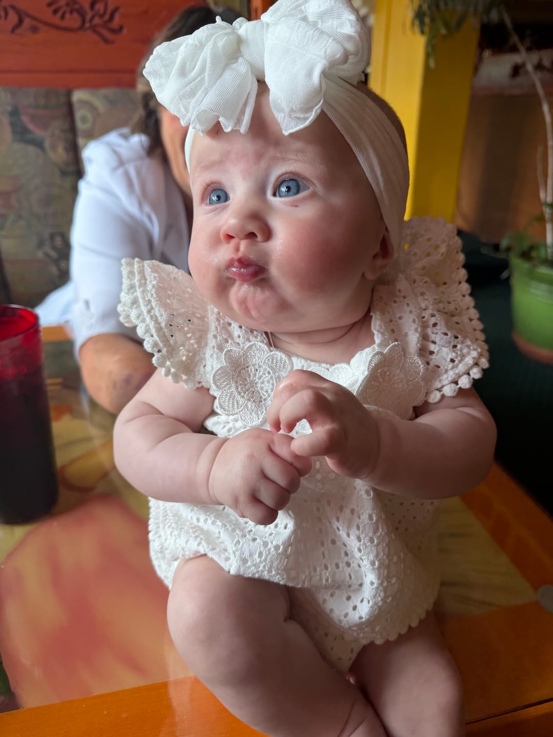 Customer photo review of Sandy | Signature Ruffled Baby Headband