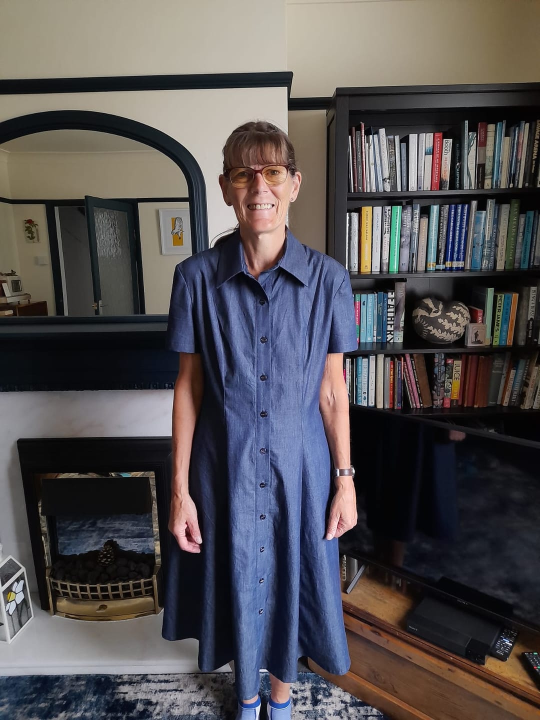 Customer photo review of Lightweight 4oz Washed Denim Fabric