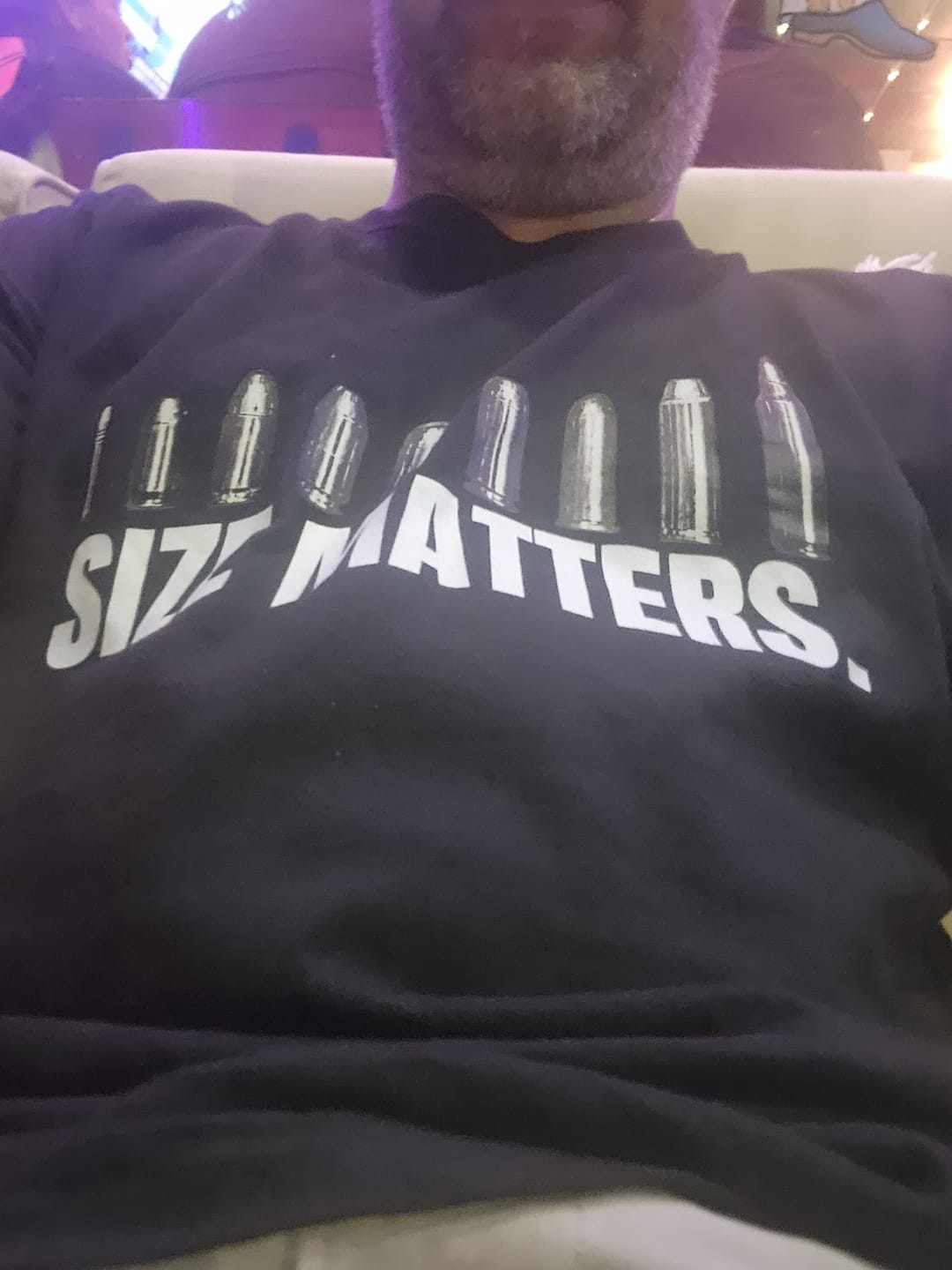 Customer photo review of Size Matters T-Shirt