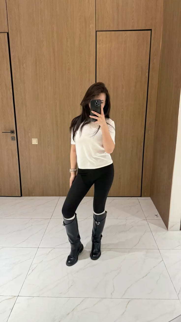 Customer photo review of Saint Remy  Leather Boots
