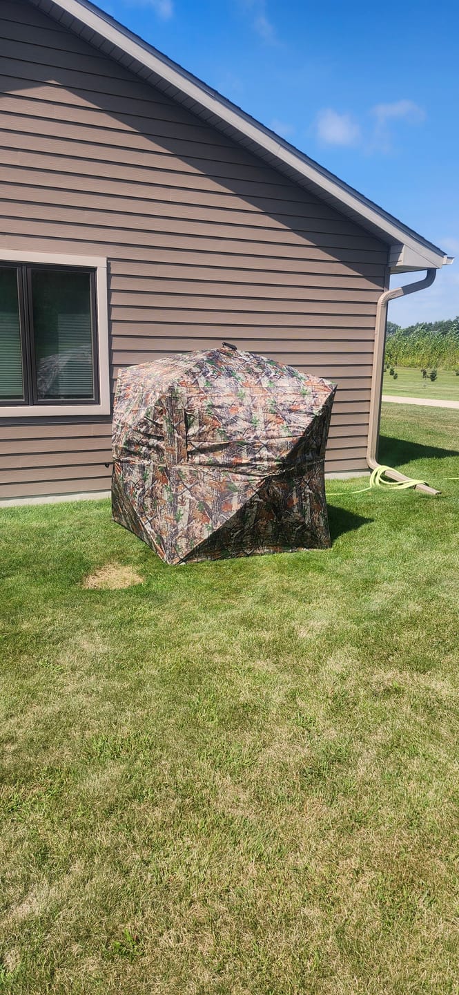 Customer photo review of VisX/VisMax See Through Hunting Blind, Pop Up Ground Deer Blind