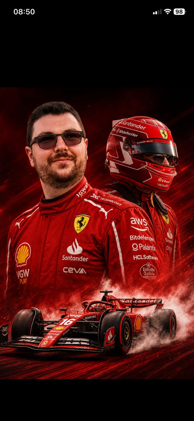 Customer photo review of Custom F1 Racing Portrait