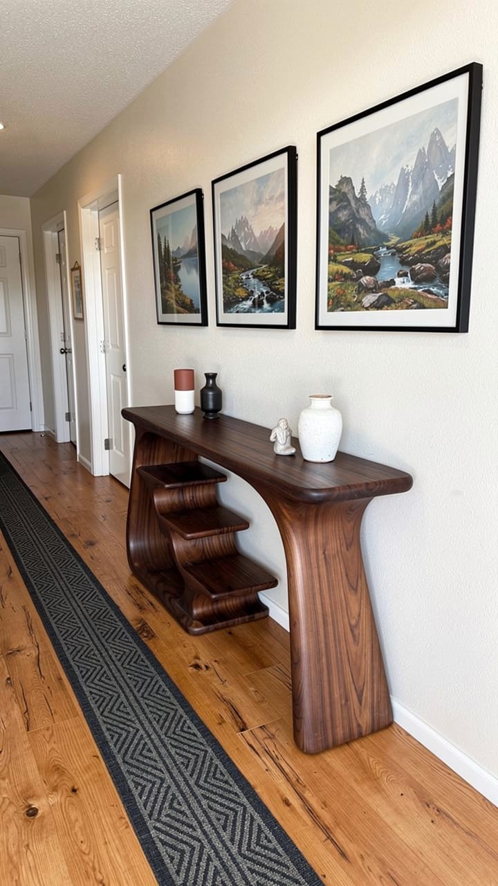 Customer photo review of Elara Stairflow Sculptural Console Table