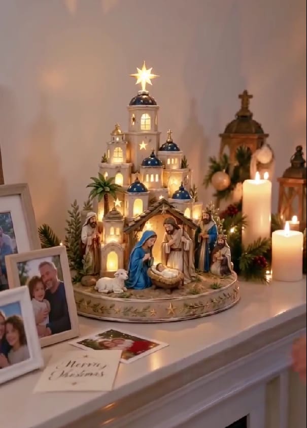 Customer photo review of Bethlehem Nativity Church Light Tower