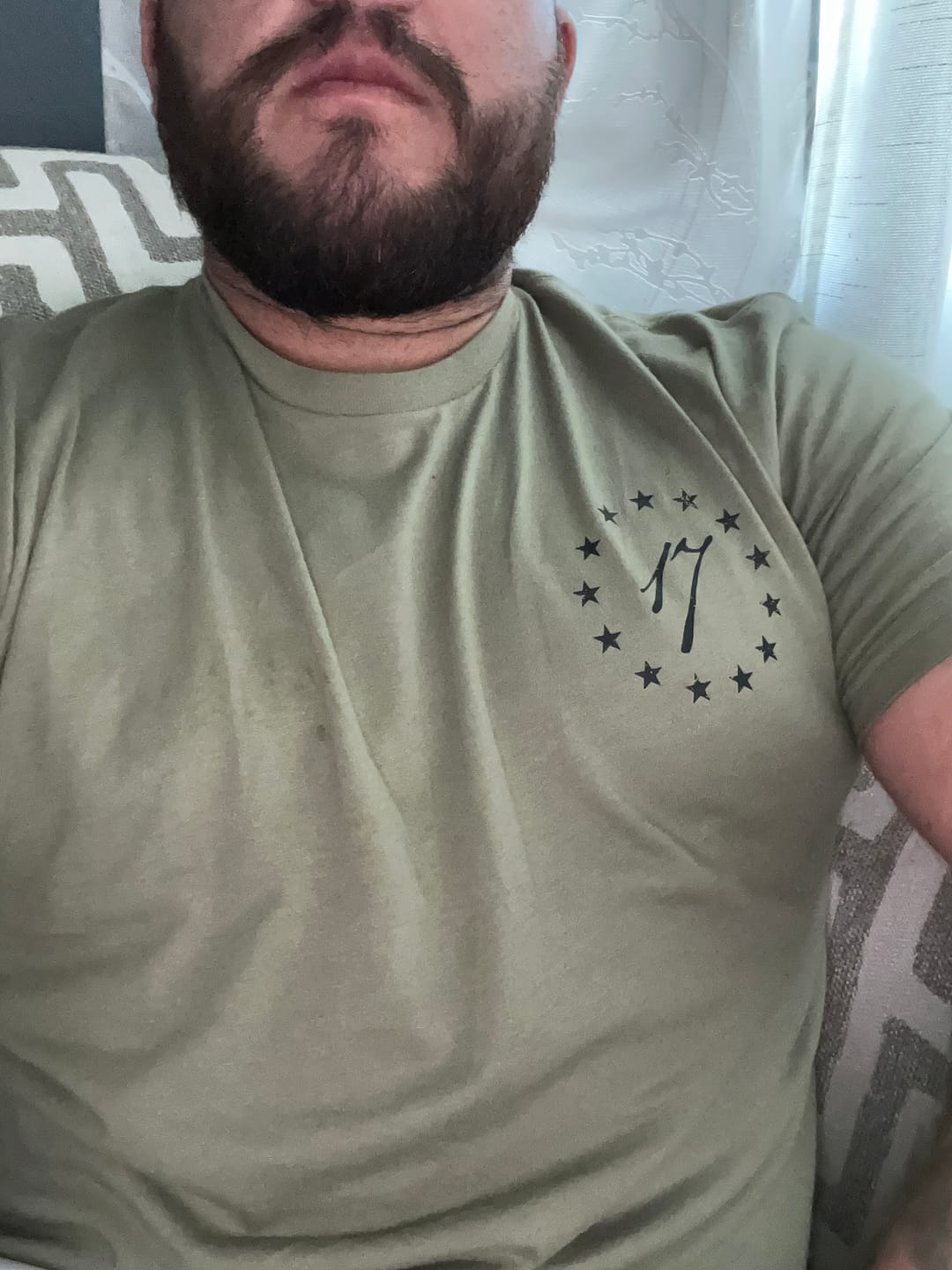 Customer photo review of GUNS OF UNITY TEE