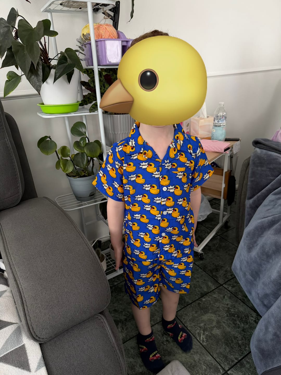 Customer photo review of Duck Off Kids Shorts
