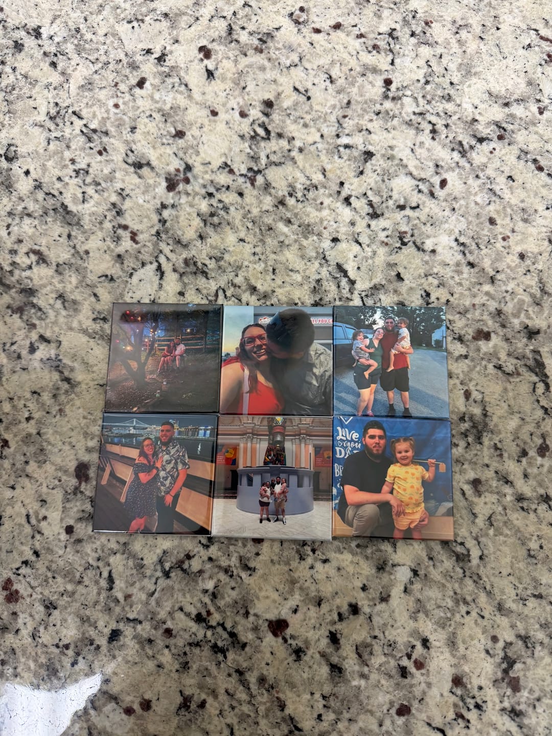 Customer photo review of Custom Square photo magnet 6 piece