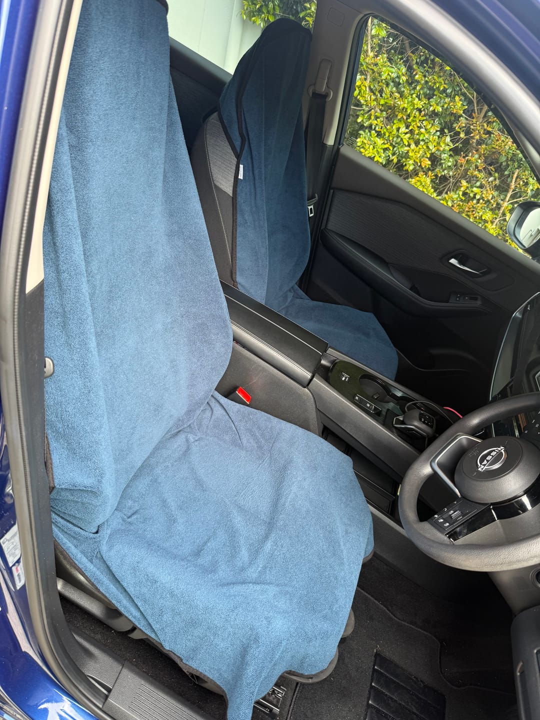 Customer photo review of Waterproof Car Seat Towel – Black | Towel Society