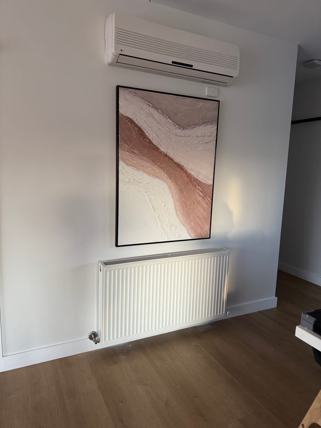 Customer photo review of Earth Layers – Beige and Brown Abstract Textured Painting #RIS2(158)