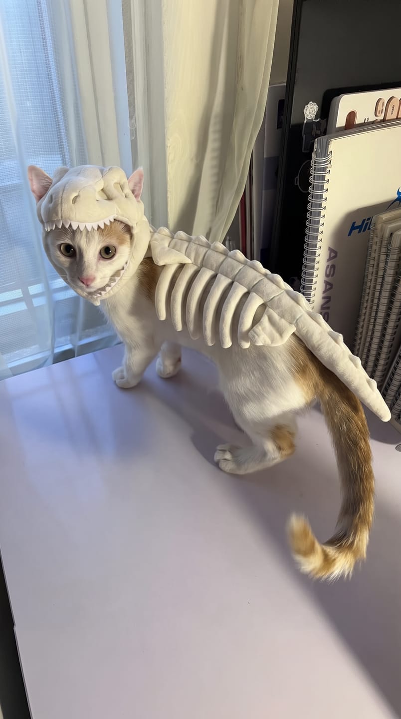 Customer photo review of Disfraz de Dinosaurio para Mascotas