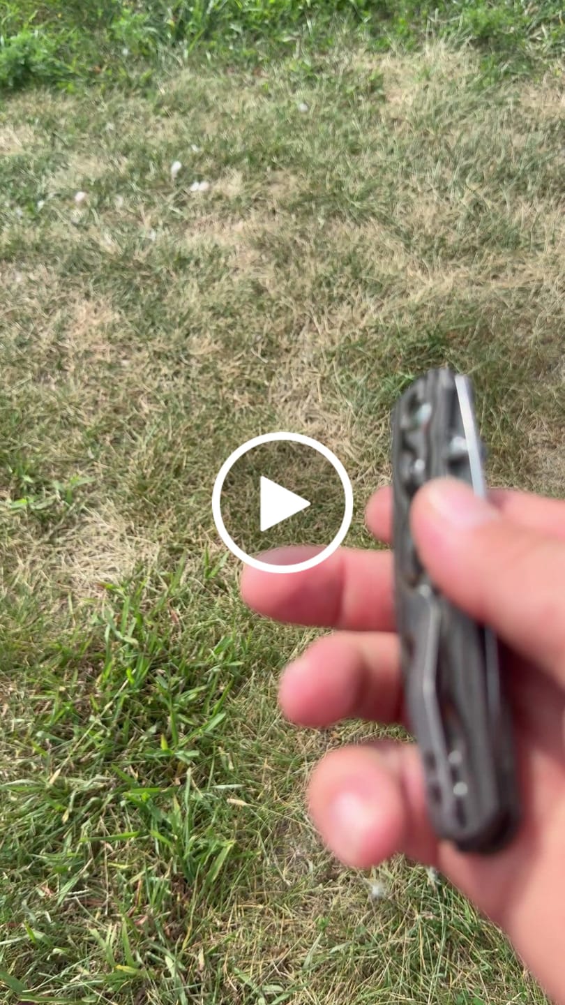 Customer video review of TRM ATOM 3.5" Linerlock – Mokume Camo Carbon 3D, CPM 20CV Tumbled – Made in USA
