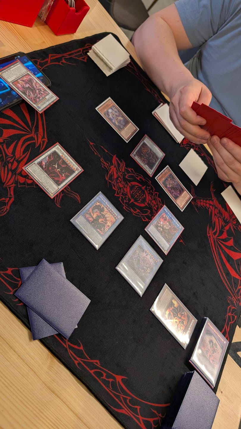 Customer photo review of Dragons Nemesis 2-Player-Cloth Playmat