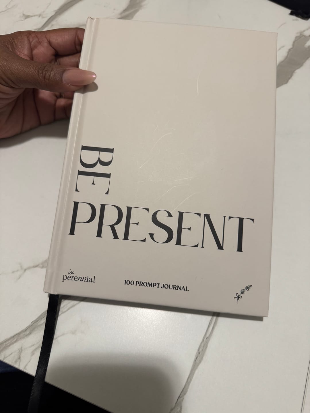 Customer photo review of Be Present 100 Guided Prompt Journal - Beige Edition