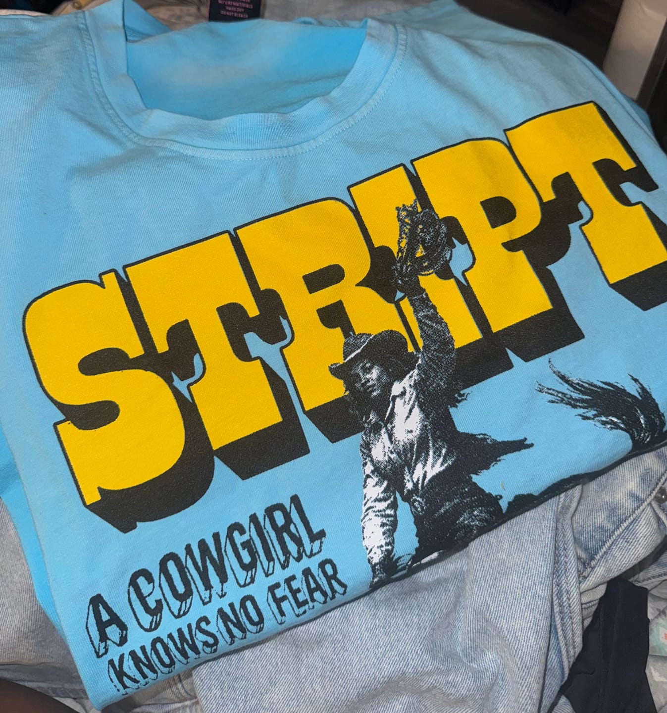 Customer photo review of COWGIRL CUT-OFF TEE