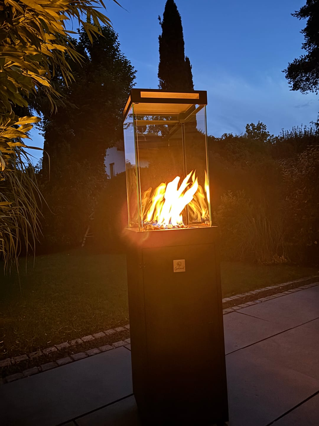 Customer photo review of Gartenzeit® Gas-Terrassenheizer mit Glaszylinder inkl. Abdeckung