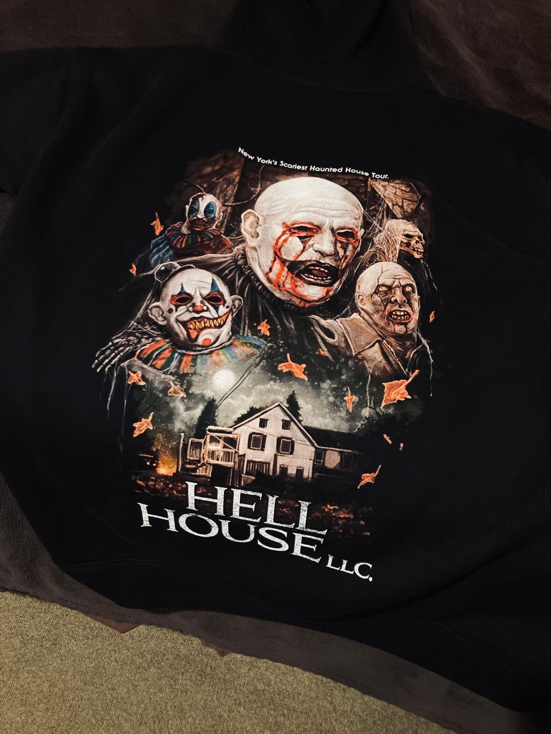 Customer photo review of Hell House LLC The Abaddon Hotel Nightmare Pullover Hoodie