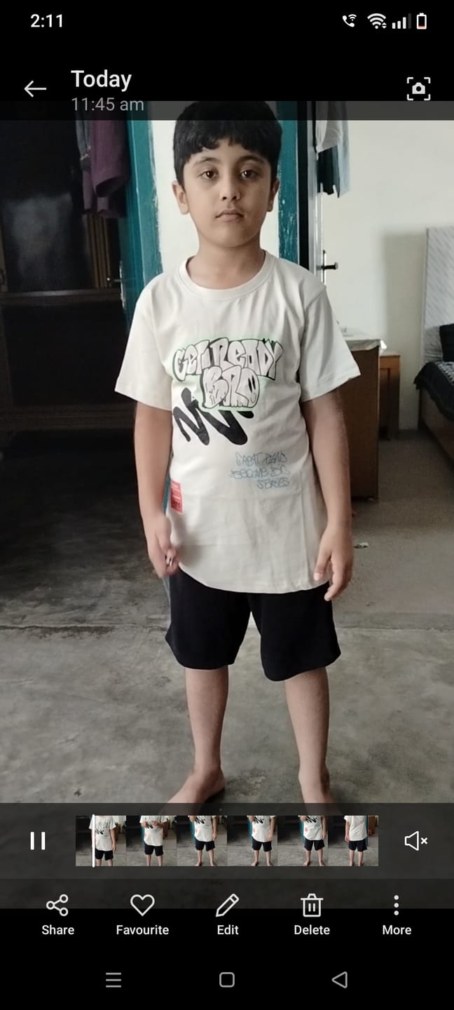 Customer photo review of Premium Quality "Get Ready Bro" Printed Summer Suit For Boys