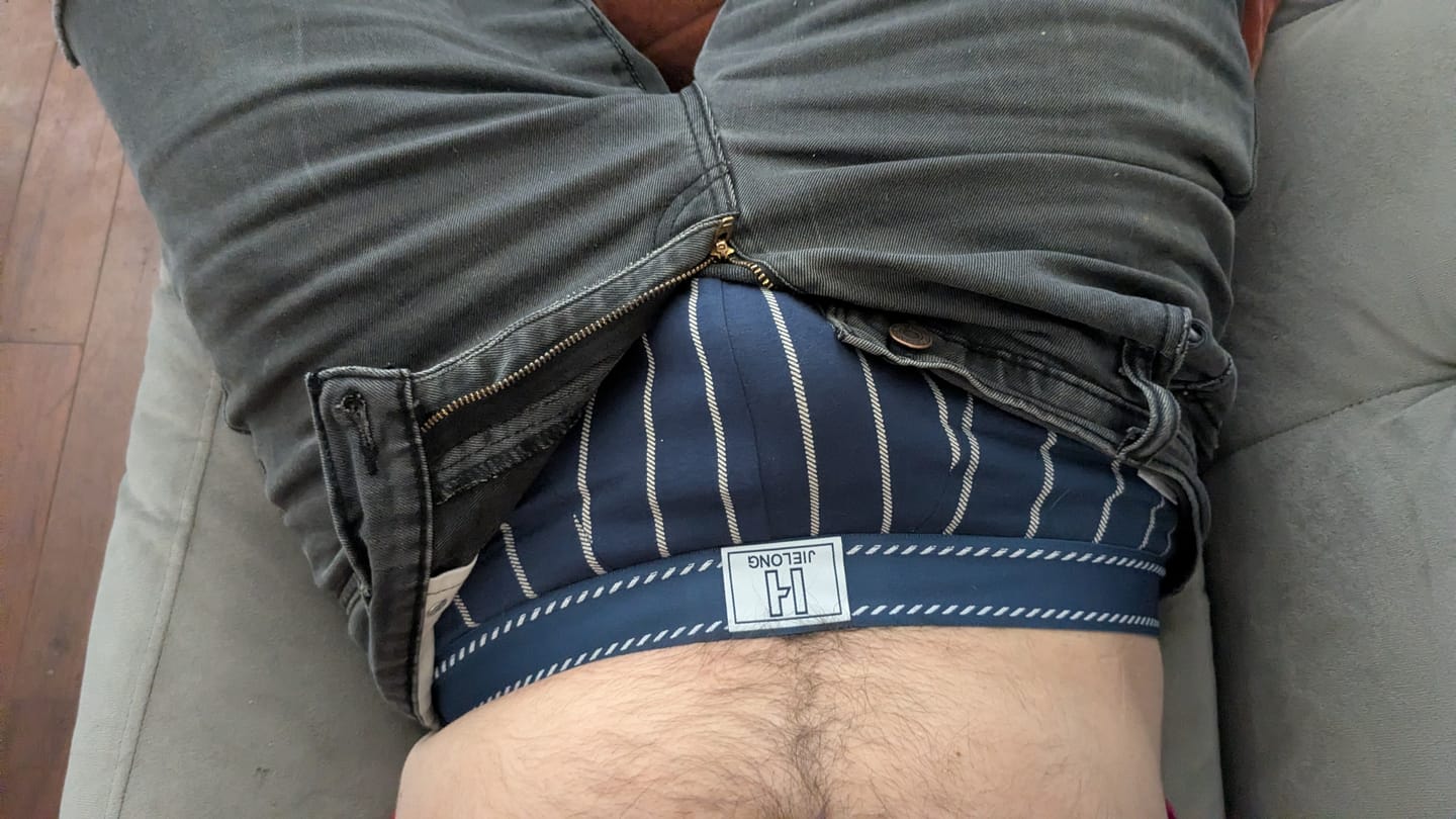 Customer photo review of 4 Pack Men's Striped Design Soft-Touch Cotton Fabric Breathable Briefs