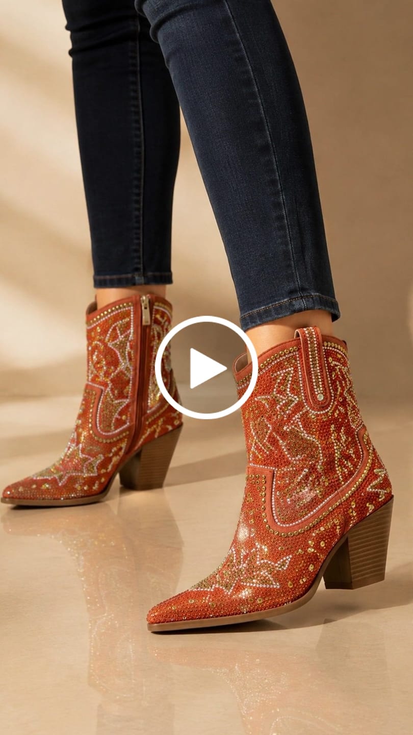 Customer video review of SCOTT-ORANGEMULTI WESTERN BOOTIE