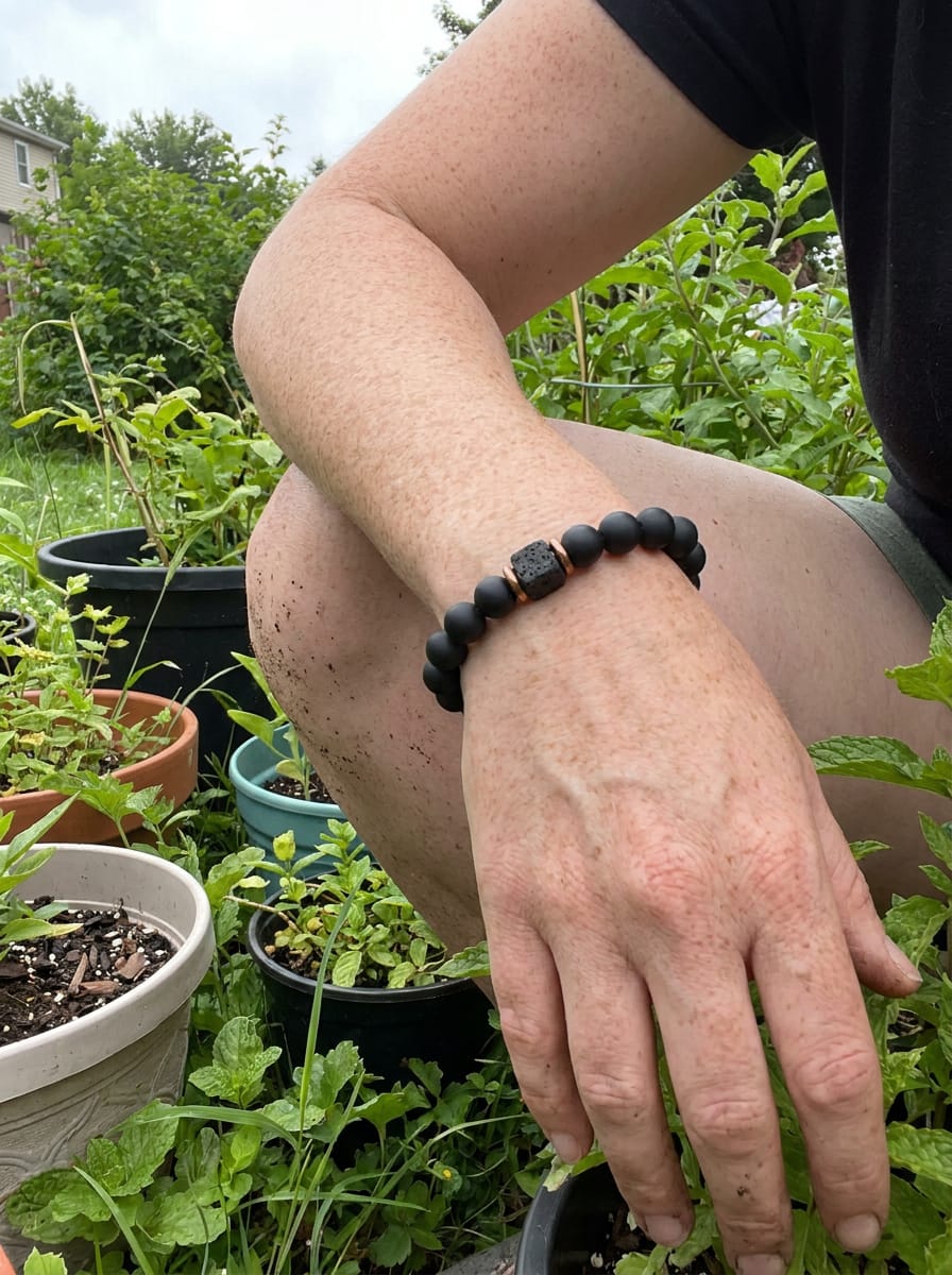 Customer photo review of Volcanic Stone Bracelet