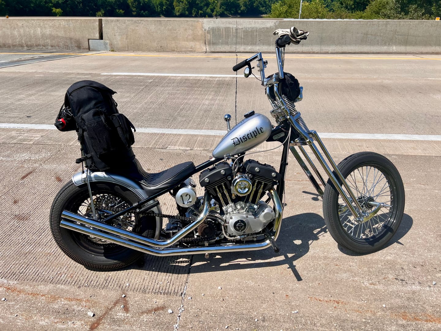 Customer photo review of 32L - Trident Large Motorcycle Sissy Bar Backpack