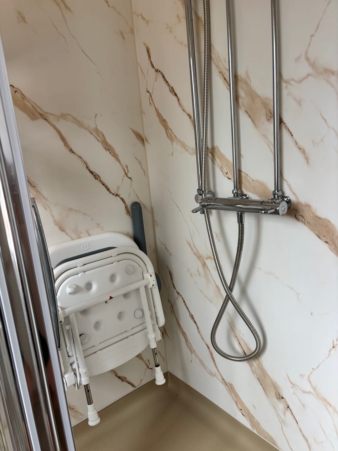 Customer photo review of 10mm Gold Marble Matt Shower Panel 1M x 2.4M