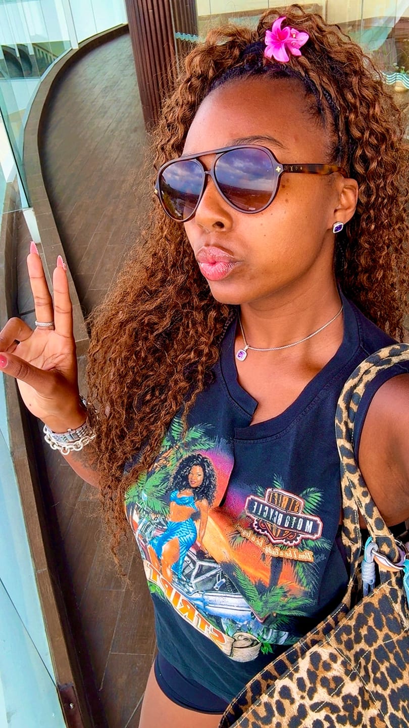 Customer photo review of HONOLULU HOTTIE CUT-OFF TEE
