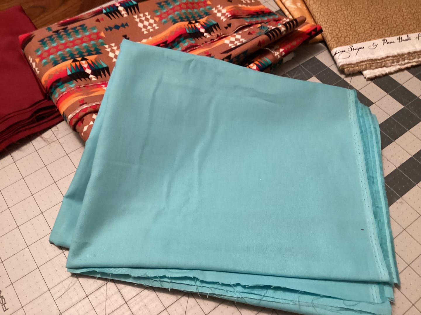 Customer photo review of Riley Blake - Confetti Cottons Solid- Aqua - 43/45" Wide - 100% Cotton