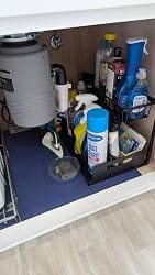 Customer photo review of Under-Sink Organizer Rack – Adjustable 2-Tier Metal Storage Shelf